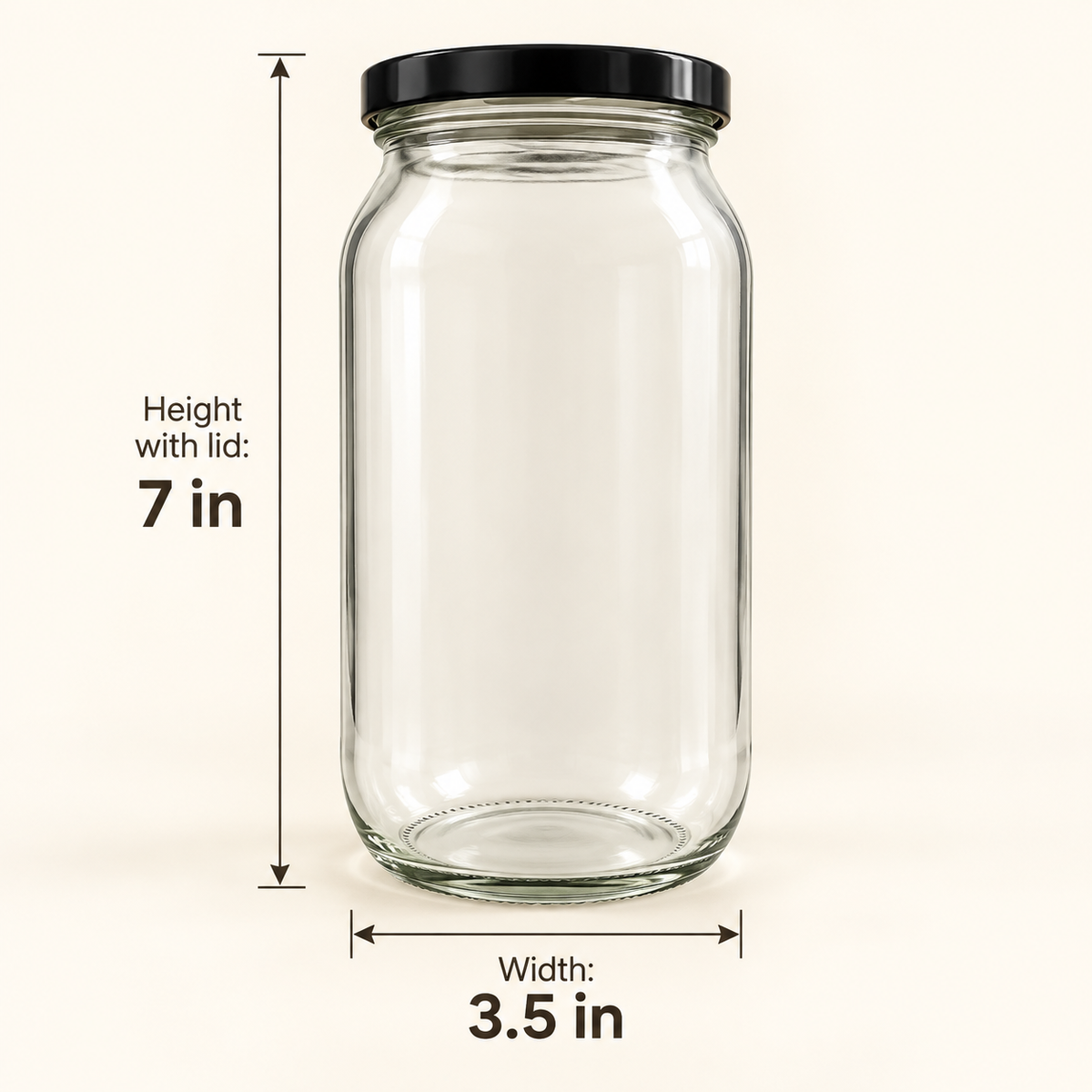 1L Glass Storage Jars with Airtight Lid – Pantry & Kitchen Organizer (Set of 2/4)
