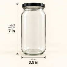 1L Glass Storage Jars with Airtight Lid – Pantry & Kitchen Organizer (Set of 2/4)