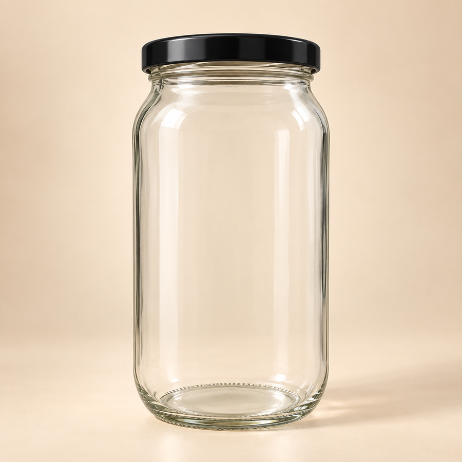 1L Glass Storage Jars with Airtight Lid – Pantry & Kitchen Organizer (Set of 2/4)