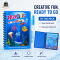Reusable Magic Water Coloring Book for Kids with Water Pen