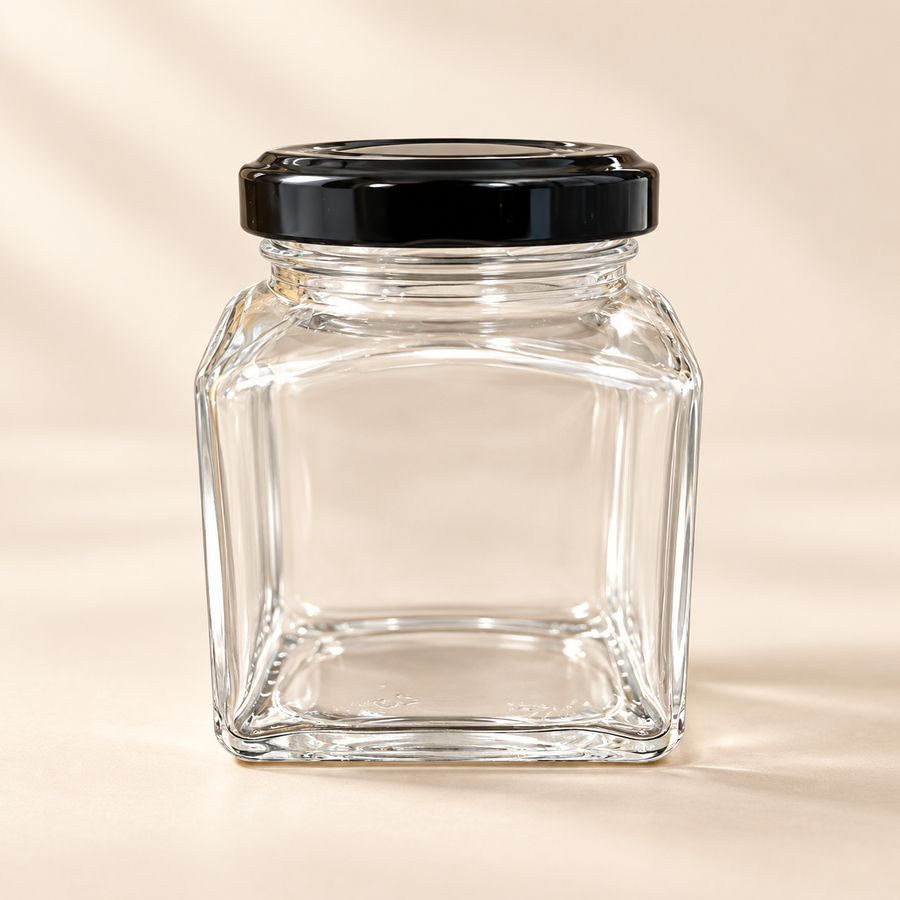 200ml Glass Spice Jars with Free Stickers – Spice Rack Organizer Set