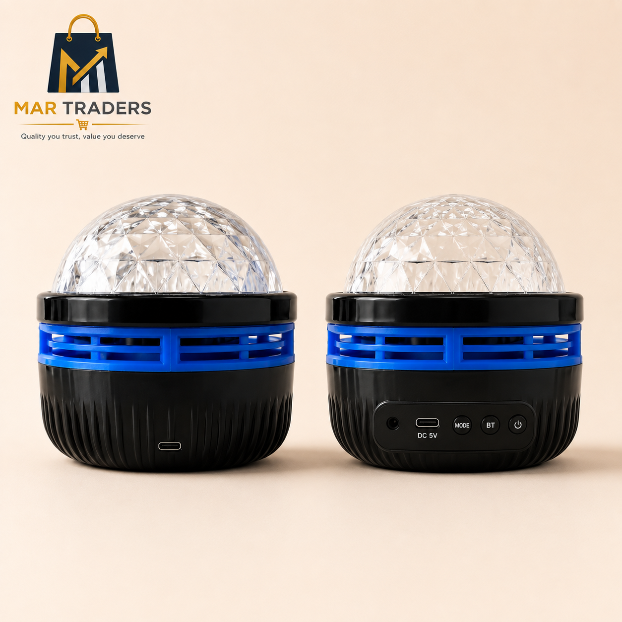 Front and back controls of LED starry projector light