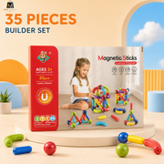 35-piece magnetic building construction set for children ages 3 plus